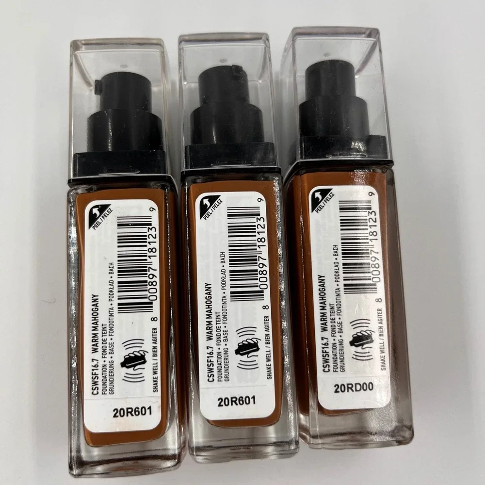 NYX Can't Stop Won't Stop Full Coverage Foundation Warm Mahogany CSWSF16.7 3pk‎